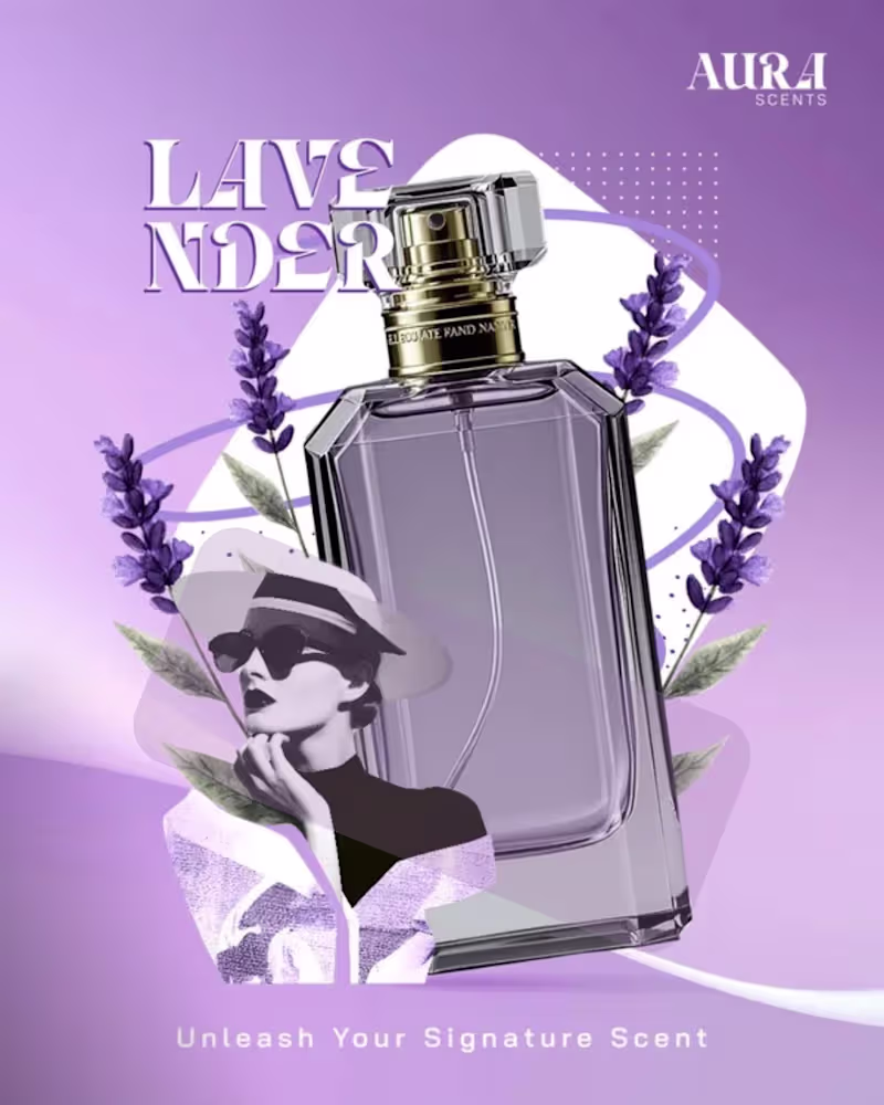 Cover image for "Lavender Perfume Branding Poster – Modern & Elegant Design"...