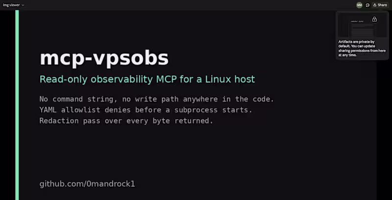 Cover image for mcp-vpsobs — read-only observability MCP