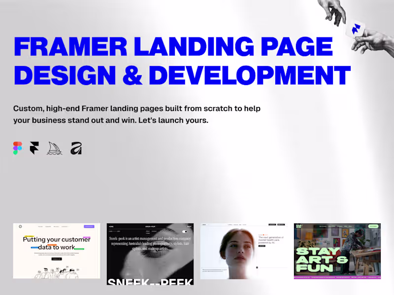 Cover image for Framer Landing Page - Design + Build