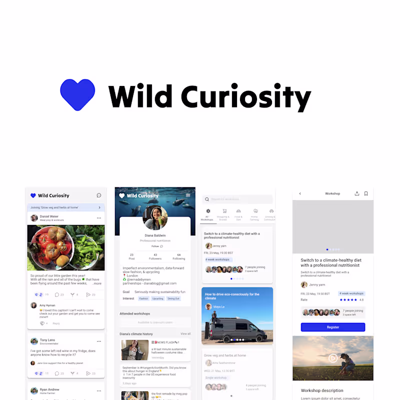 Cover image for WildCuriousity App/Web: Design & Development 