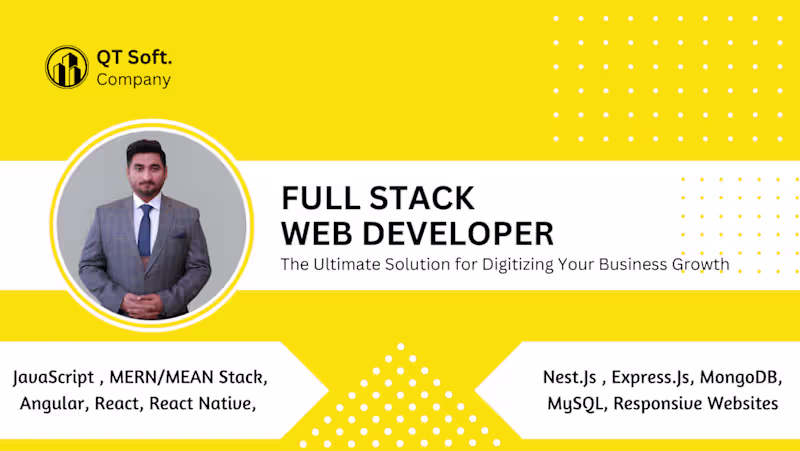 Cover image for I will be your go to full stack web development specialist