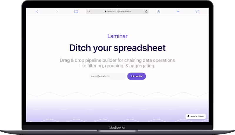 Cover image for Framer Web Design for Laminar