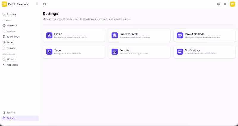 Cover image for crypto payment merchant dashboard