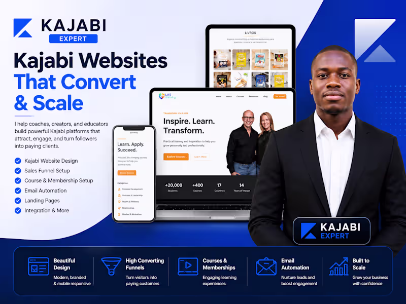 Cover image for Kajabi Website Design & Funnel Setup