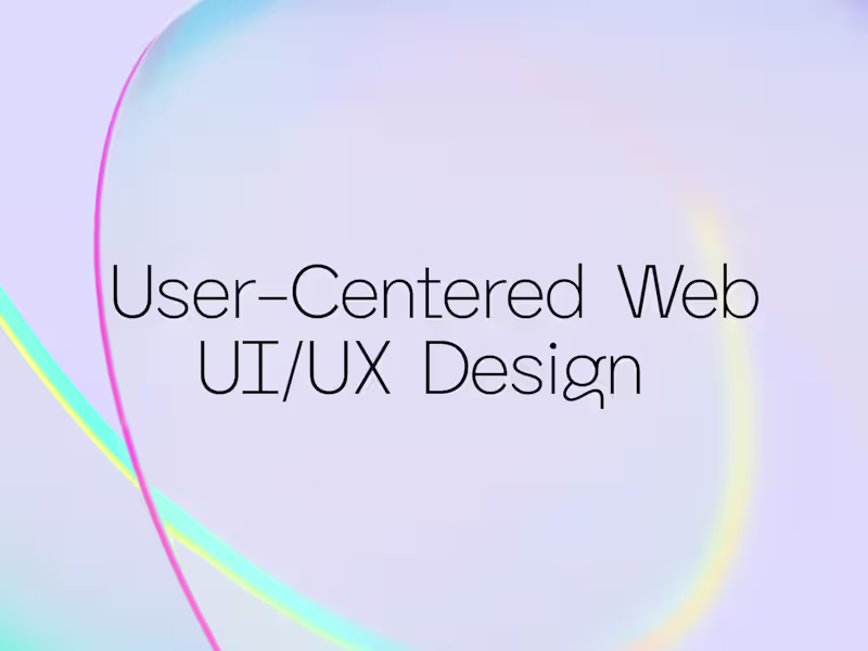 Cover image for User-Centered Web UI/UX Design–Beautiful, Functional & Intuitive