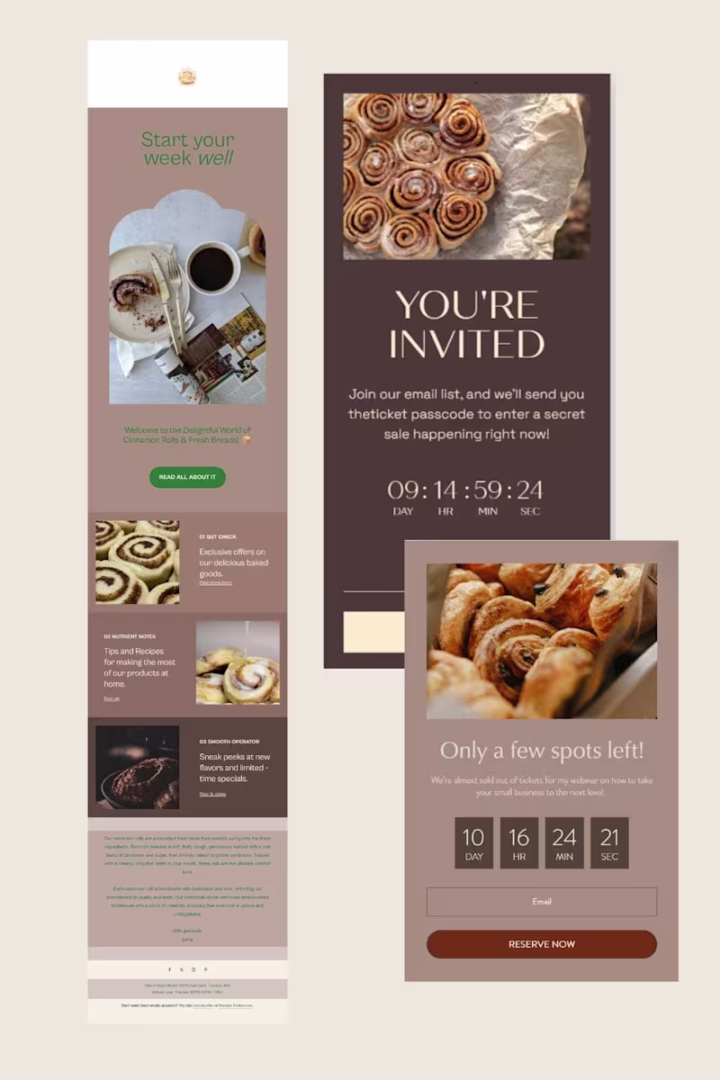 Cover image for Flodesk | Email Newsletter & Lead Capture for Cinnamon Bakery 