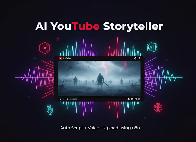 Cover image for AI YouTube Storyteller - Auto Script, Voice & Upload Workflow