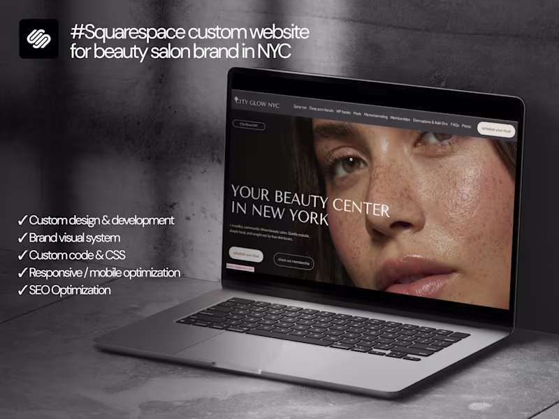 Cover image for #Squarespace Custom Website: Beauty Salon in NYC