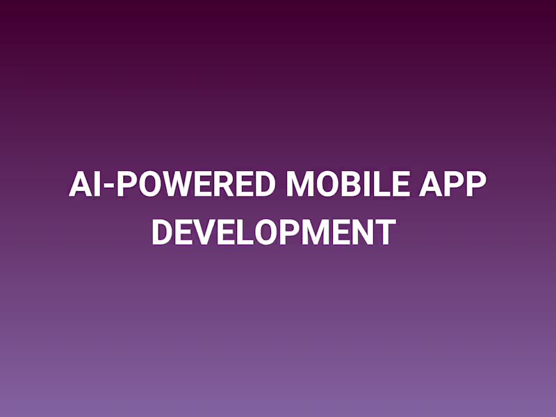 Cover image for AI-Powered Mobile App Development (MVPs & Custom Builds)