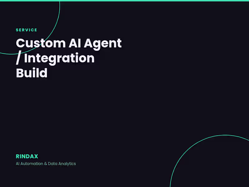 Cover image for Custom AI Agent