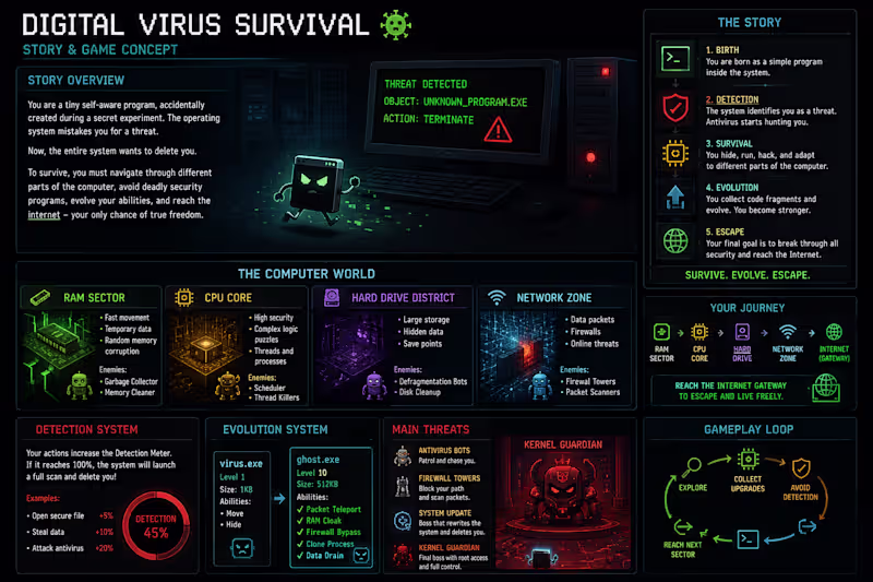 Cover image for Digital Virus Survival Game