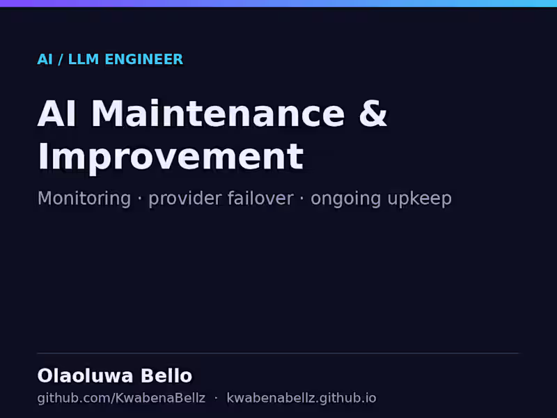 Cover image for AI maintenance & improvement retainer