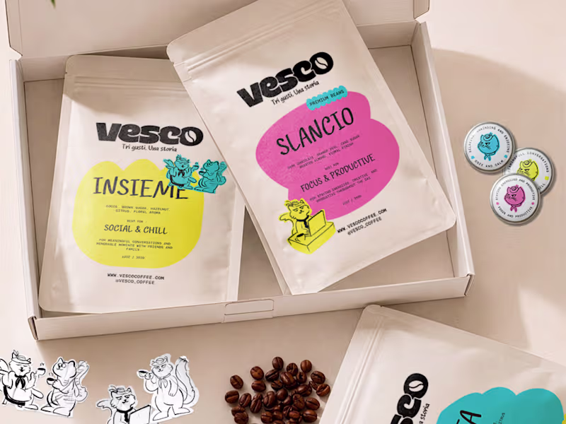 Cover image for Vesco Coffee Packaging Design