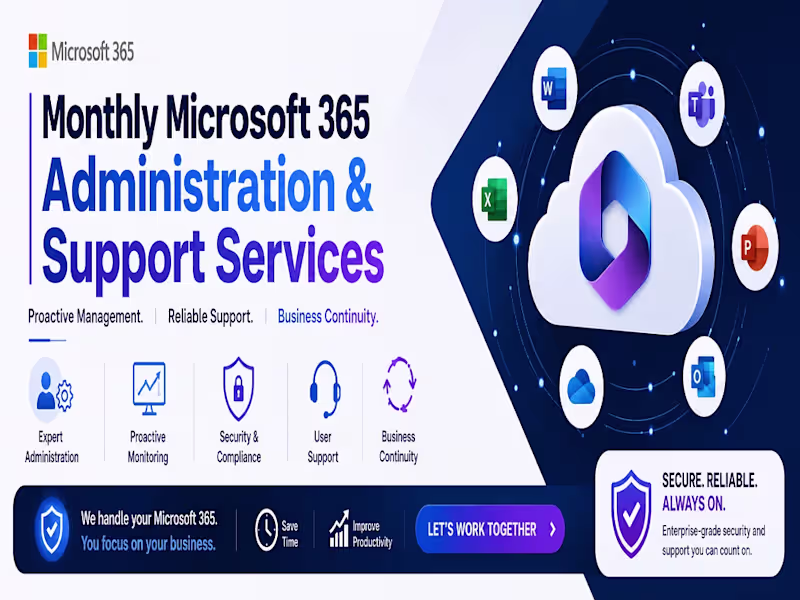 Cover image for Monthly Microsoft 365 Administration & Support