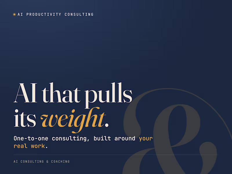 Cover image for 1:1 AI Productivity Consulting (for business owners)