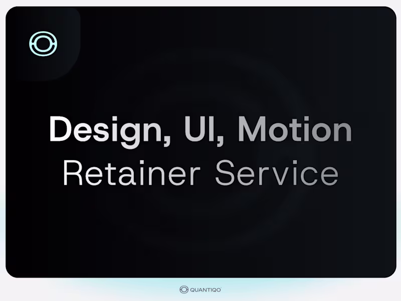 Cover image for Design, UI/UX & Animation - Monthly Retainer
