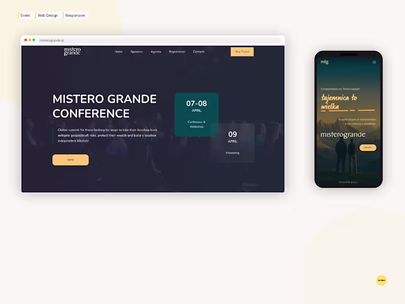 Cover image for Conference and ministry web presence for Mistero Grande