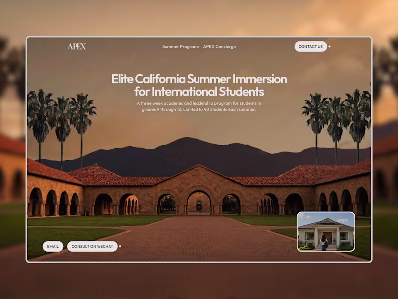 Cover image for Premium Website for APEX Education Group