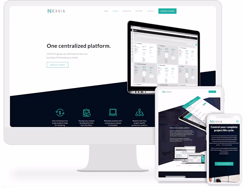 Cover image for Nexvia website design