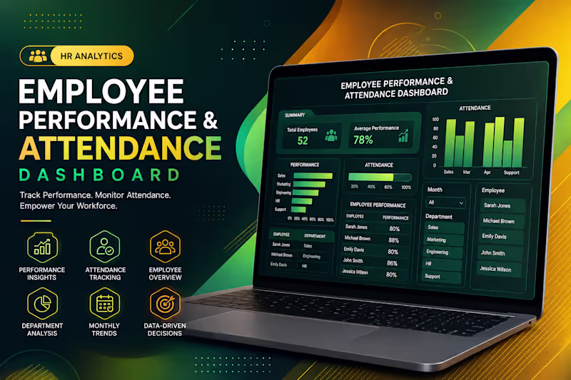 Cover image for Employee Performance & Attendance Dashboard