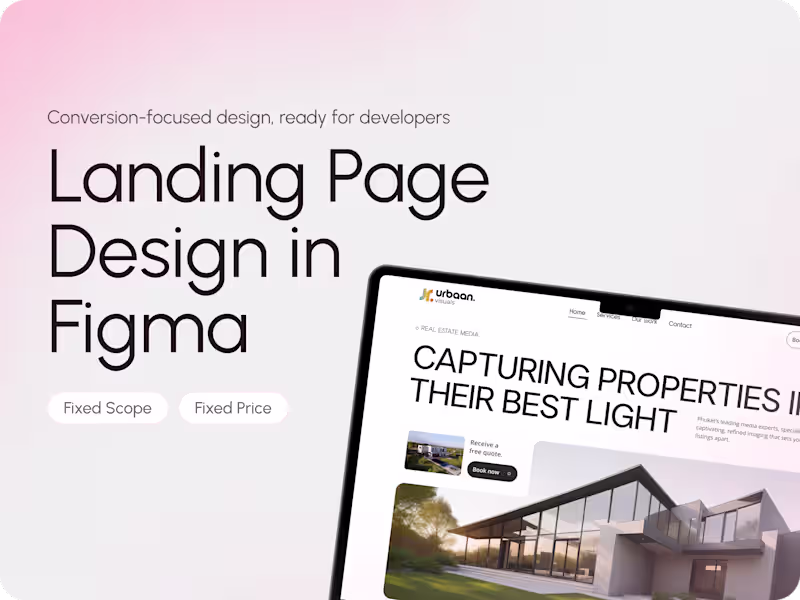 Cover image for Landing Page Design | Figma · Mobile Responsive · Dev Handoff