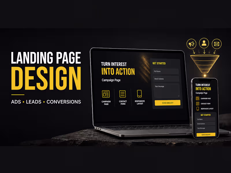 Cover image for Conversion-Focused Landing Page Design & Development