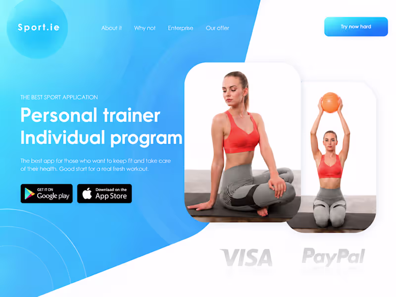 Cover image for Weight Loss App — Landing Page Design
