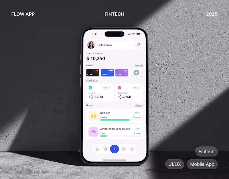 Cover image for Flow — Finance Management App | UI/UX