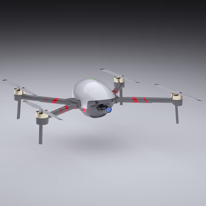 Cover image for Quadcopter oval shaped drone replica