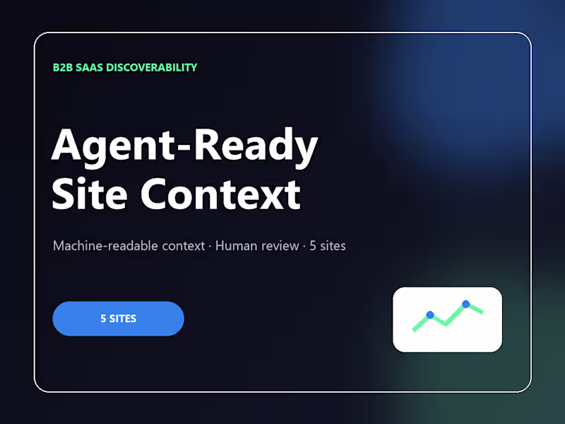 Cover image for I will make 5 SaaS sites easier for AI agents to understand