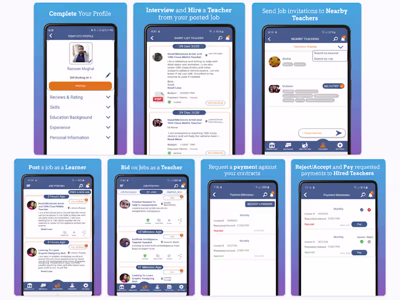 Cover image for ChatTeach | Student & Teacher Learning Marketplace Mobile App