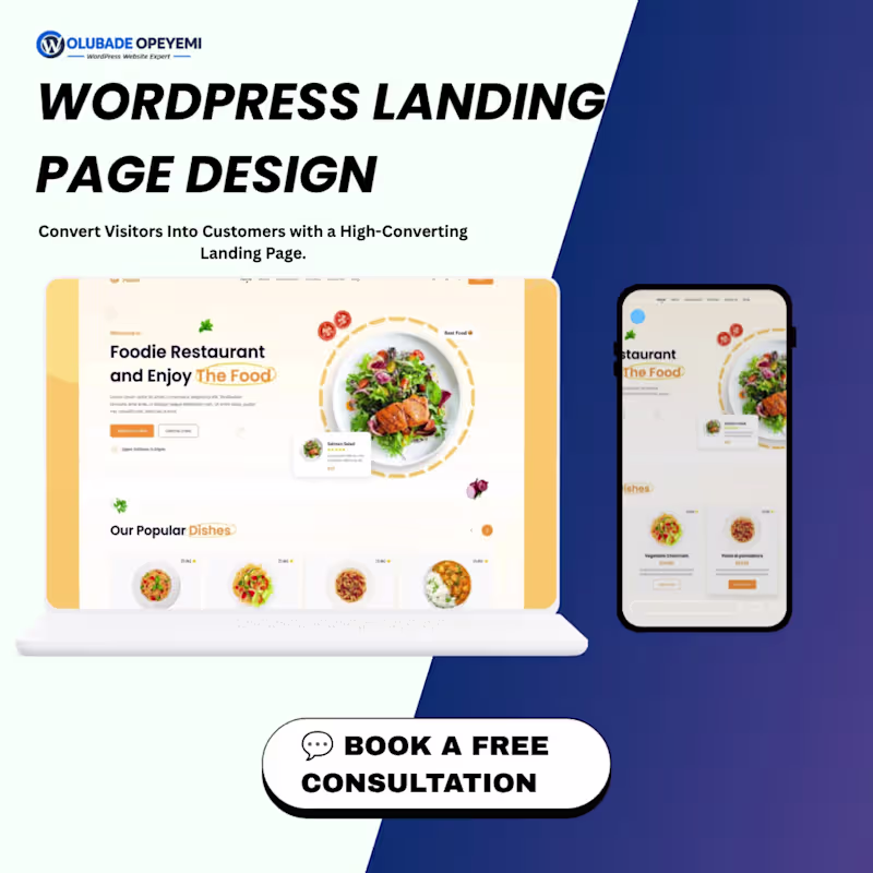 Cover image for Project Title
WordPress Restaurant Landing Page