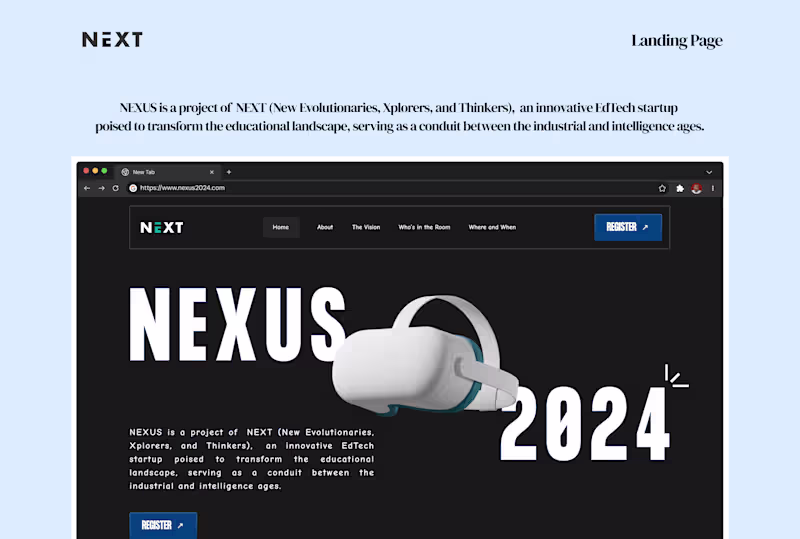 Cover image for Nexus EdTech Platform Landing Page and Payment Form