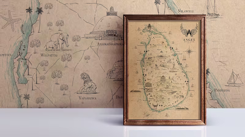 Cover image for Angel Beach Unawatuna Property Map Illustration