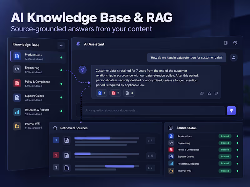 Cover image for AI Knowledge Base & RAG Chatbot Development