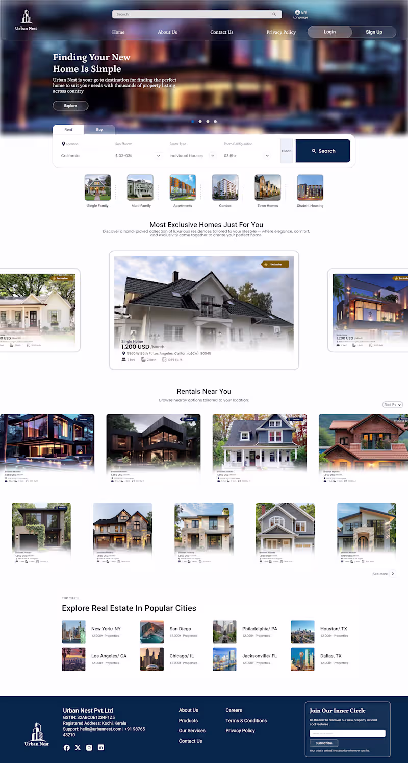 Cover image for Designed a modern real estate