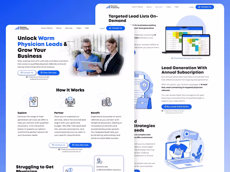 Cover image for Wordpress Website For Doctors Prospecting 