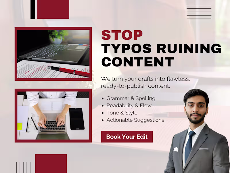 Cover image for Eliminate Typos & Weak Writing: Copy Edit for Flawless Content