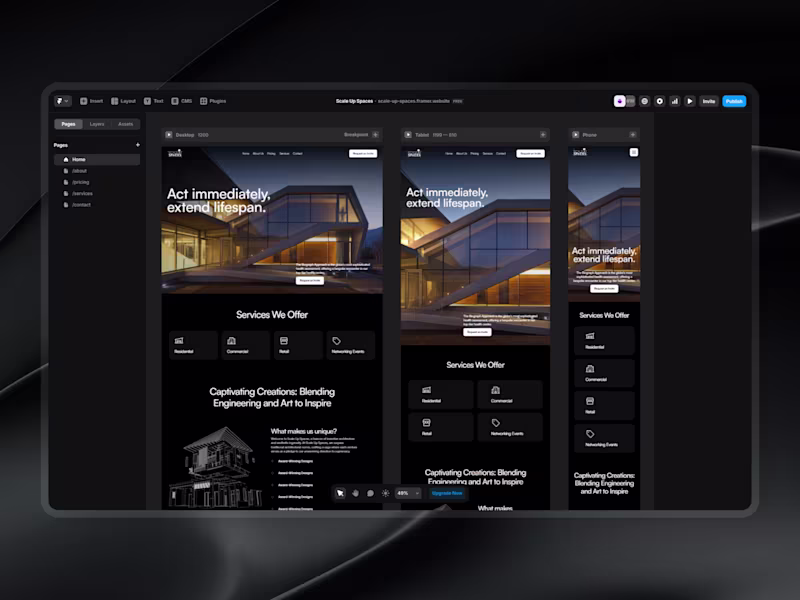 Cover image for Framer website for Scale Up