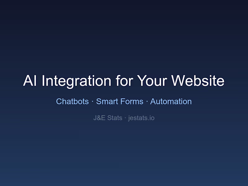 Cover image for AI integration for your business website