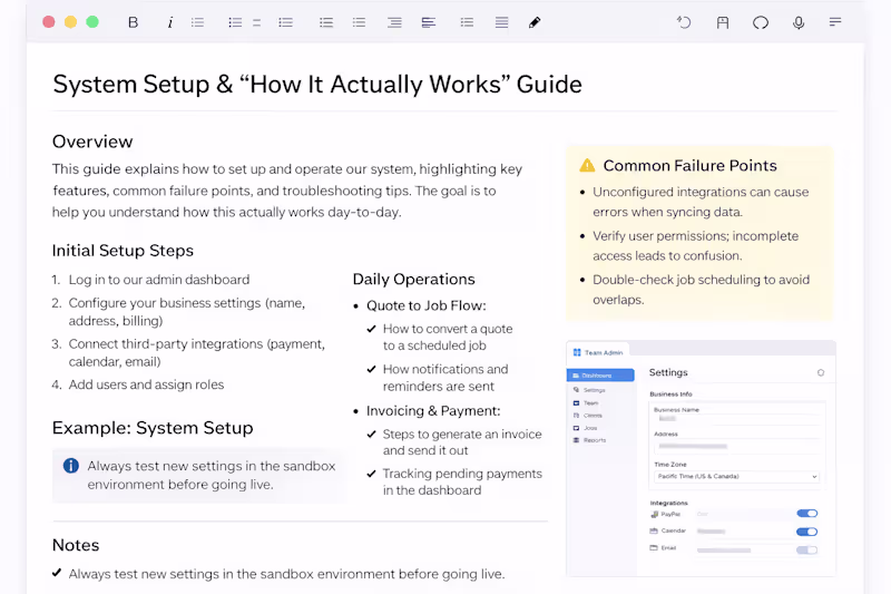 Cover image for System Setup & “How It