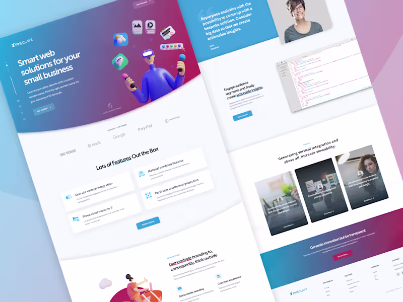 Cover image for PineClave - SaaS Website Concept