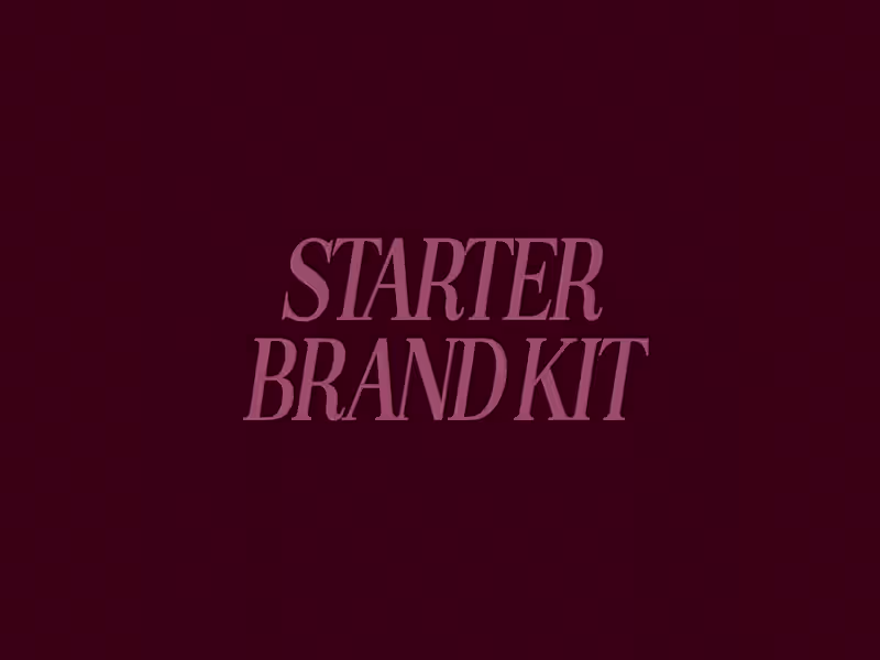 Cover image for Starter Brand Kit