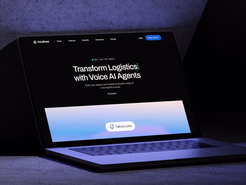 Cover image for Landing page redesign for AI Voice Agent Platform