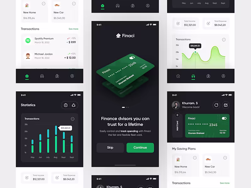 Cover image for Finance Mobile App Design :: Behance