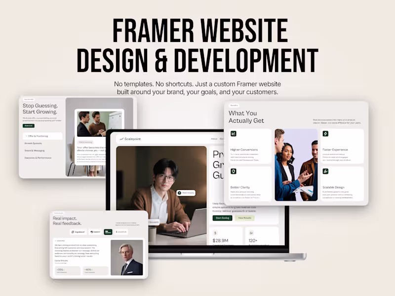 Cover image for Framer Multi-Page Website Design + Development