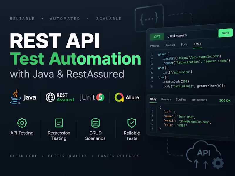 Cover image for REST API Test Automation with Java & RestAssured