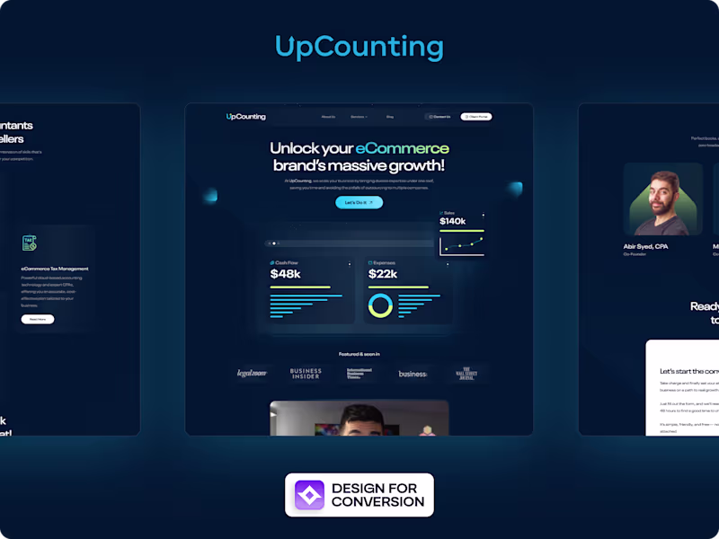 Cover image for Web Design & Webflow Development For Upcounting
