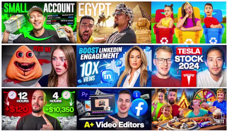 Cover image for I will design amazing YouTube thumbnail that attract viewers