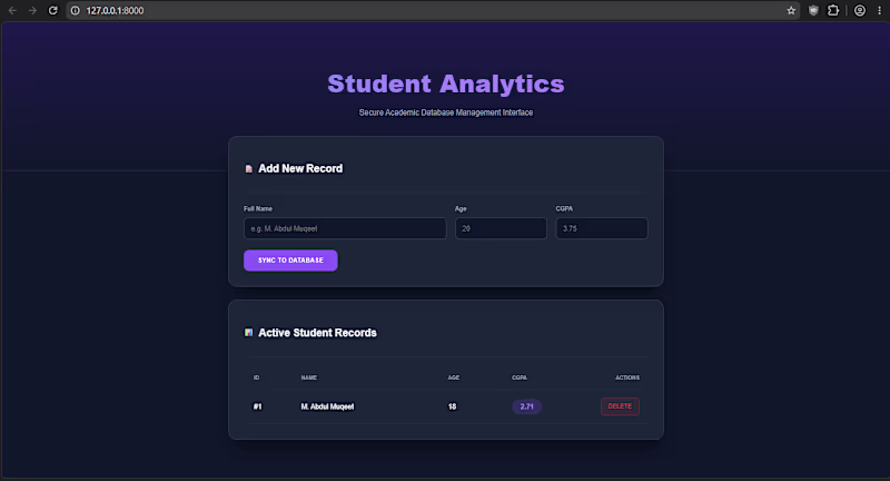 Cover image for Secure Student Management API